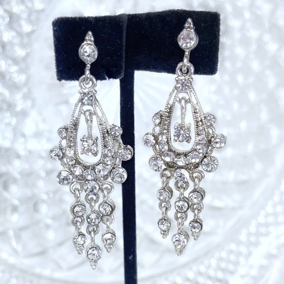 Prom Pageant Bridal Jewelry - Swarovski Mini Chandelier Bridal Prom Earrings Prom Pageant Bridal Jewelry - Swarovski Mini Chandelier Bridal Prom Earrings